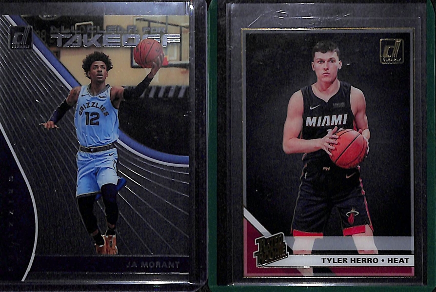 2019-20 Clearly Donruss Rookie Lot (4) - Zion Williamson, Ja Morant (All Clear for Takeoff), Tyler Hero (Gold), Coby White