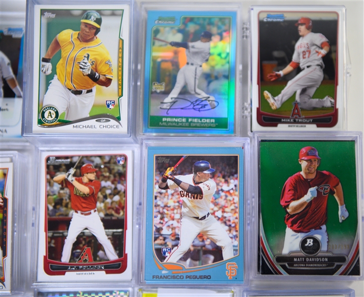 Lot of Over 400 Baseball Cards - Mostly Rookie & Second Year Cards From 2011-2013 w. Trout, DeGrom, Springer, Machado, Bogaerts