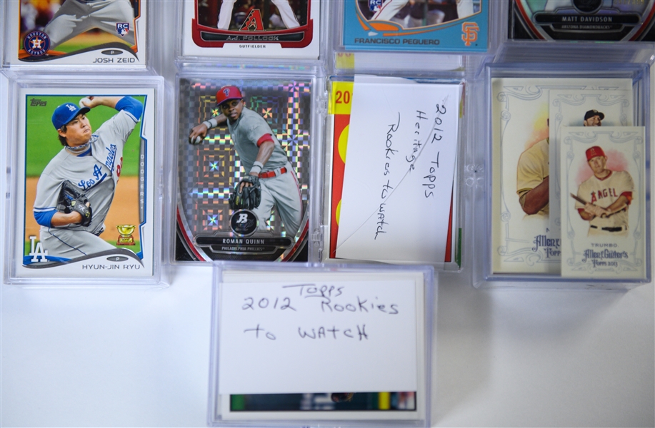Lot of Over 400 Baseball Cards - Mostly Rookie & Second Year Cards From 2011-2013 w. Trout, DeGrom, Springer, Machado, Bogaerts