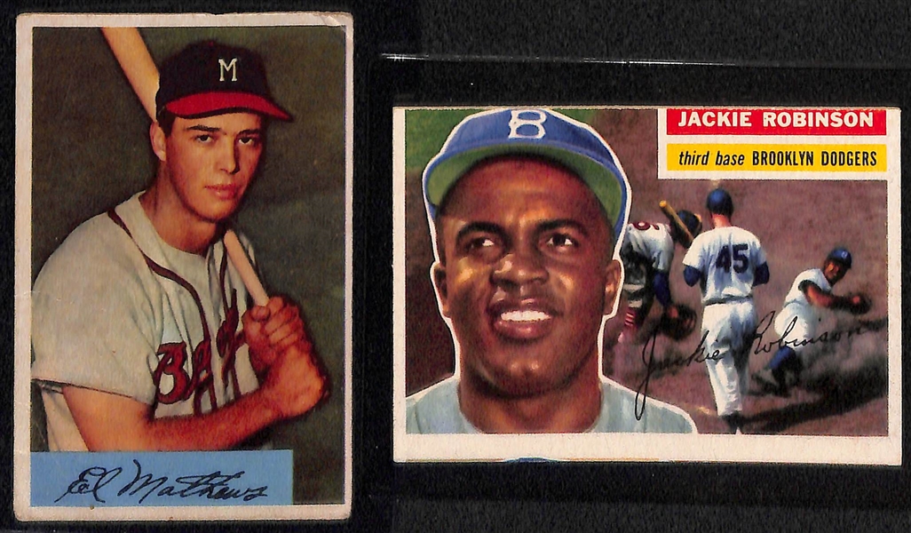 Lot of (13) Baseball Cards from 1933-1956 w. 1933 Goudey Herb Pennock
