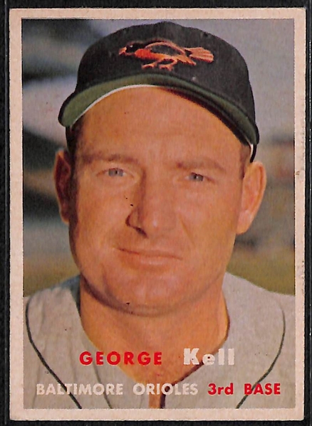  Lot of (17) 1957 & (21) 1958 Topps Baseball Cards w. 1957 Topps George Kell