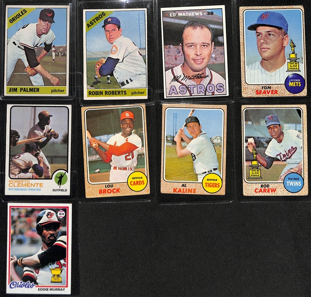 Lot of (39) 1966-1978 Topps Baseball Cards w. 1966 Palmer RC