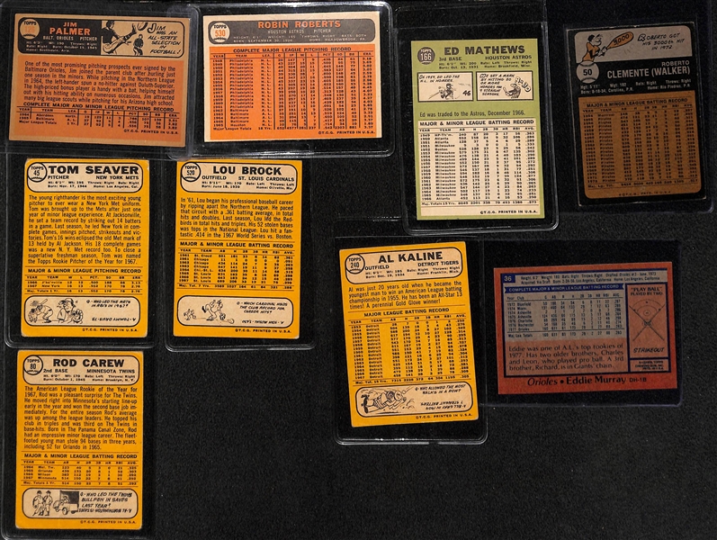 Lot of (39) 1966-1978 Topps Baseball Cards w. 1966 Palmer RC