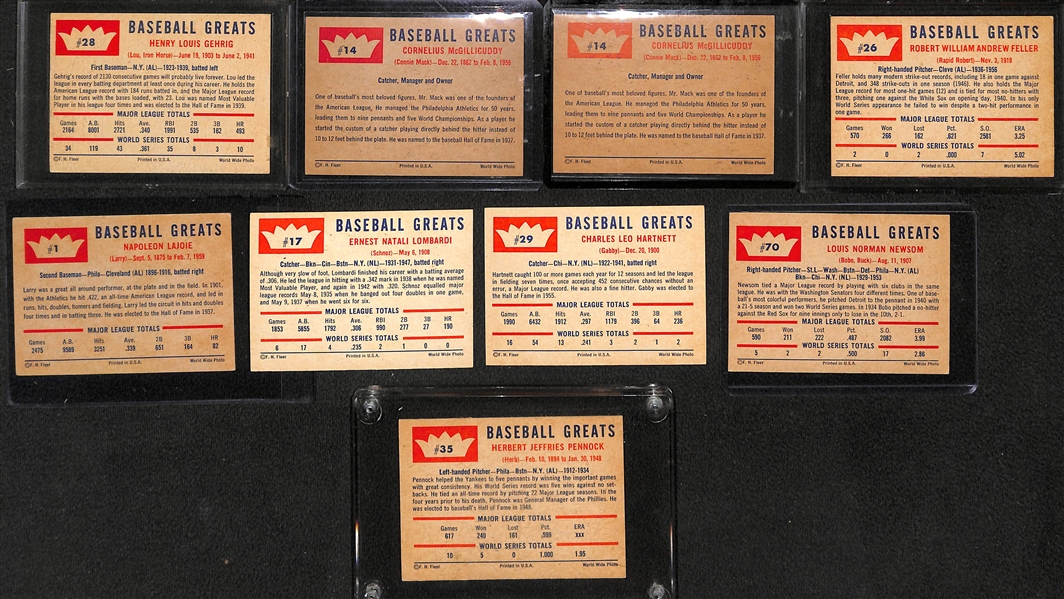 Lot of (19) Assorted Baseball Cards & Memorabilia w. 1960 Fleer Lou Gehrig