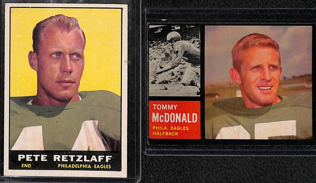 Lot of (50) 1959-1970 Assorted Football Cards w. 1958 Topps YA Tittle