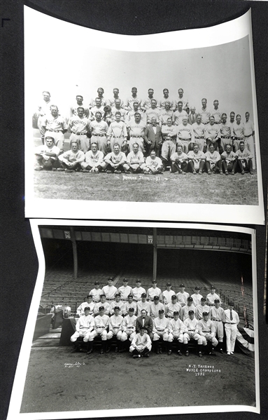 (14) Yankees Souvenir Team Photos (Likely Printed in the 1960s-1970s) - 1923, 1928, 1931-32, 1937-39, 1941-42, 1944-46, 1948-49