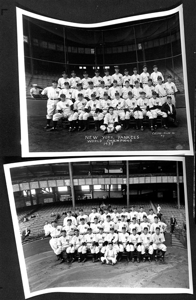 (14) Yankees Souvenir Team Photos (Likely Printed in the 1960s-1970s) - 1923, 1928, 1931-32, 1937-39, 1941-42, 1944-46, 1948-49