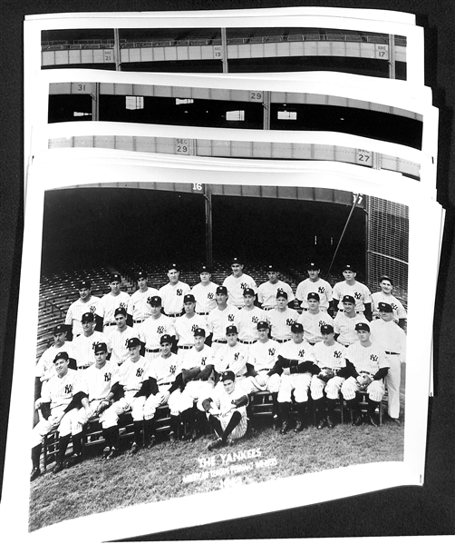 (12) Yankees Souvenir Team Photos (Likely Printed in the 1960s-1970s) - 1942, 1944-46, 1948-49, 1951-56