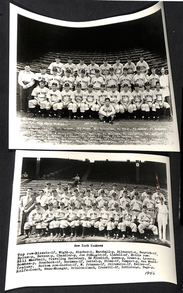 (12) Yankees Souvenir Team Photos (Likely Printed in the 1960s-1970s) - 1942, 1944-46, 1948-49, 1951-56
