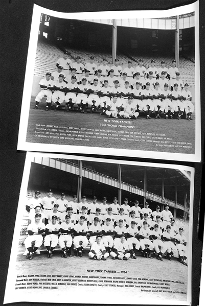 (12) Yankees Souvenir Team Photos (Likely Printed in the 1960s-1970s) - 1942, 1944-46, 1948-49, 1951-56