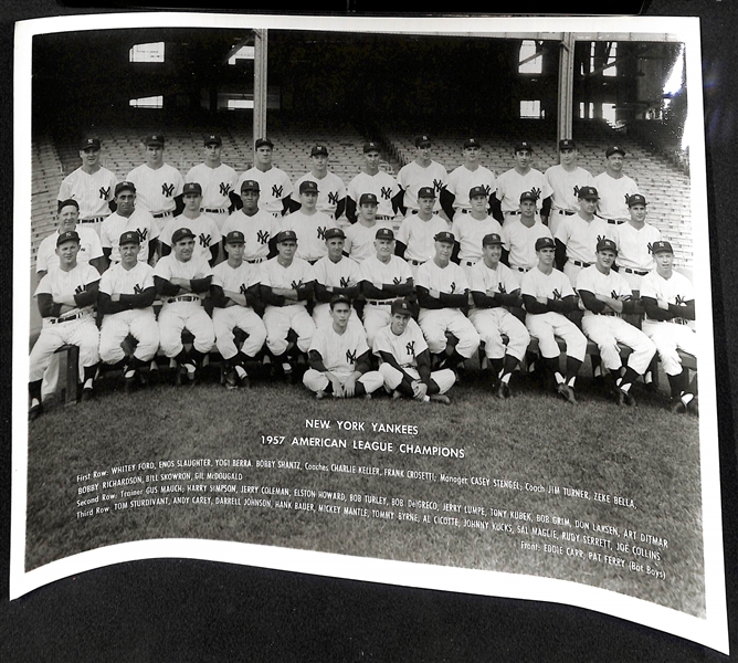 (9) Yankees Souvenir Team Photos (Likely Printed in the 1960s-1970s) - (2) 1950, 1951 through 1957