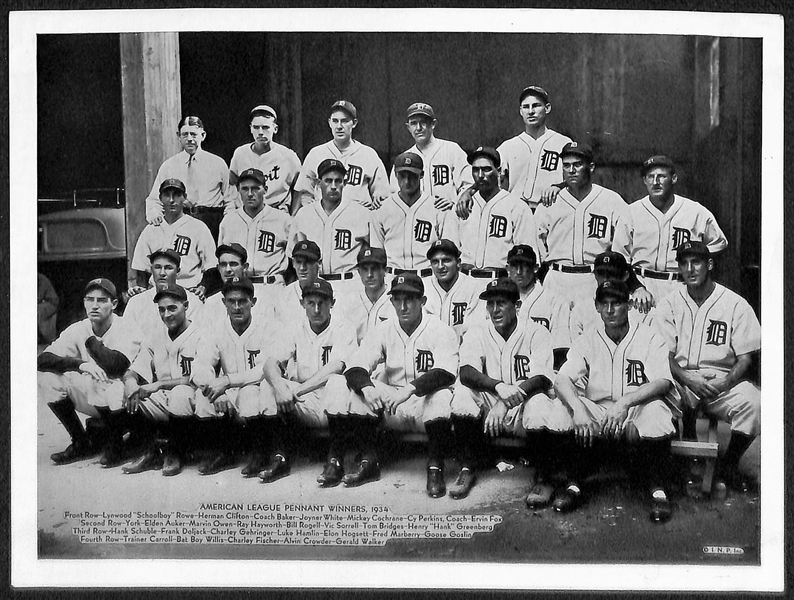 1936 Goudey R311 Glossy Finish Red Sox & Tigers Team Photo Cards