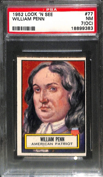 1952 Topps Look N See Complete Set w. (3) PSA Graded Cards