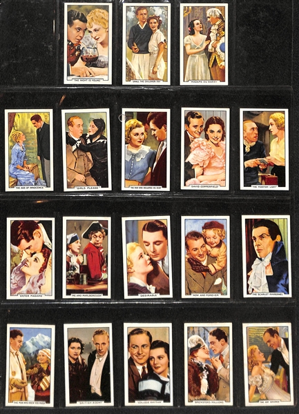 Lot of (2) 1940s-50s Gallaher/Murray's Cigarette Card Sets of Film Episodes & Bathing Beauties