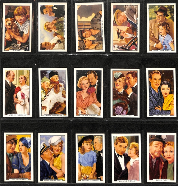 Lot of (2) 1940s-50s Gallaher/Murray's Cigarette Card Sets of Film Episodes & Bathing Beauties