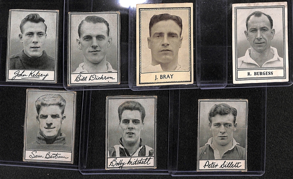 Lot of (28) Early 1900s-1930s Cigarette & Candy Famous Soccer Player & Team Cards