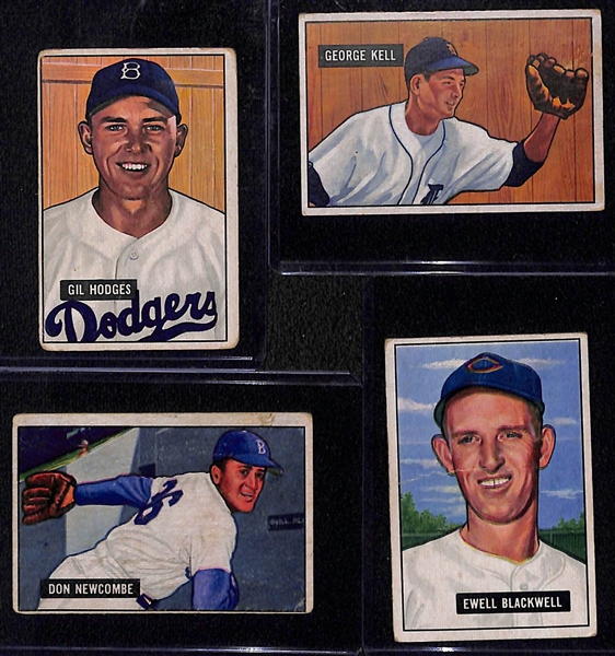 Lot of (24) Different 1951 Bowman Baseball Cards w. Gil Hodges