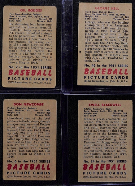 Lot of (24) Different 1951 Bowman Baseball Cards w. Gil Hodges