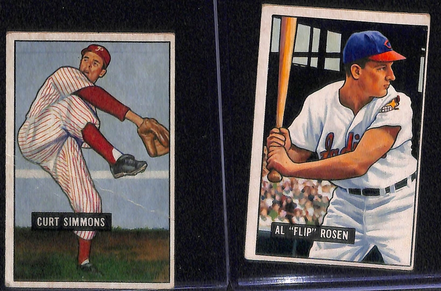 Lot of (24) Different 1951 Bowman Baseball Cards w. Monte Irvin