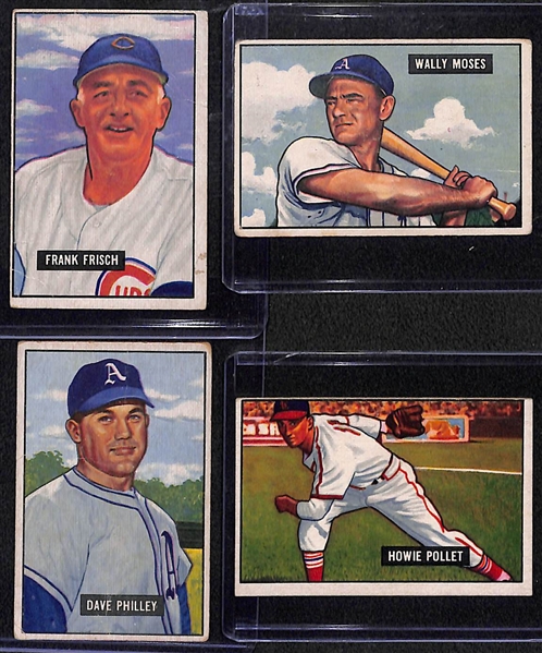 Lot of (17) Different High Numbers 1951 Bowman Baseball Cards w. Frankie Frisch