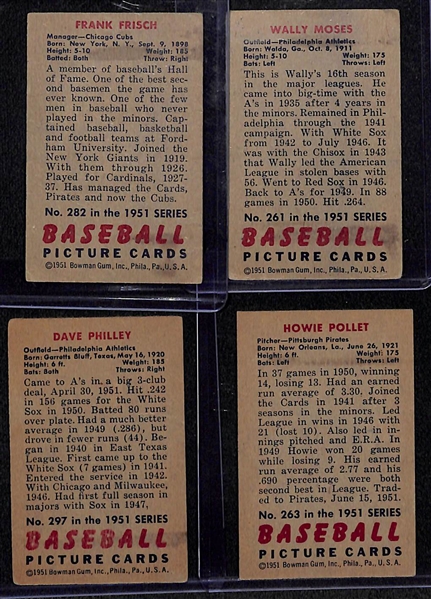 Lot of (17) Different High Numbers 1951 Bowman Baseball Cards w. Frankie Frisch