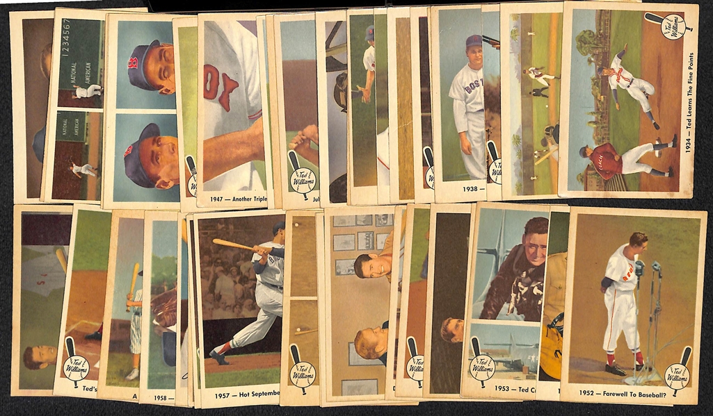Lot of (42) Different 1959 Fleer Ted Williams Cards