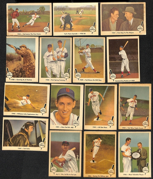 Lot of (42) Different 1959 Fleer Ted Williams Cards