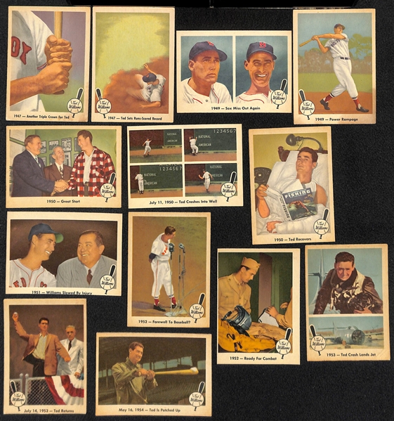 Lot of (42) Different 1959 Fleer Ted Williams Cards