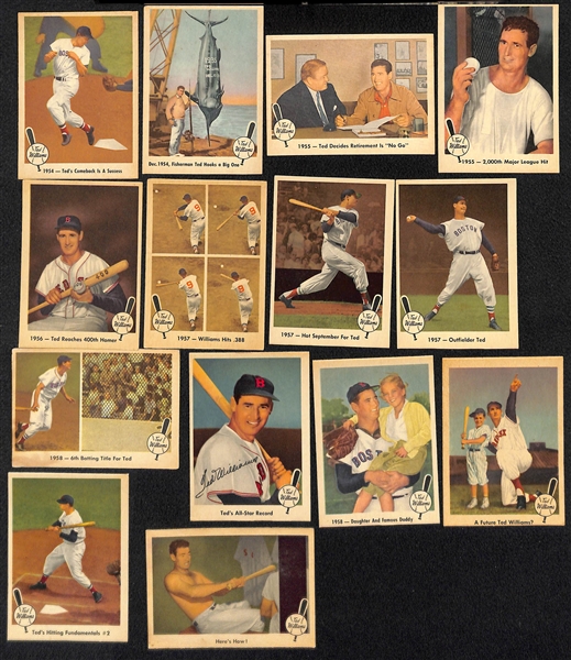 Lot of (42) Different 1959 Fleer Ted Williams Cards