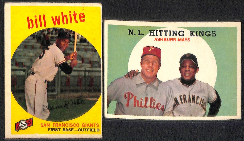 Lot of (100) Different 1959 Topps Baseball Cards w. Don Drysdale