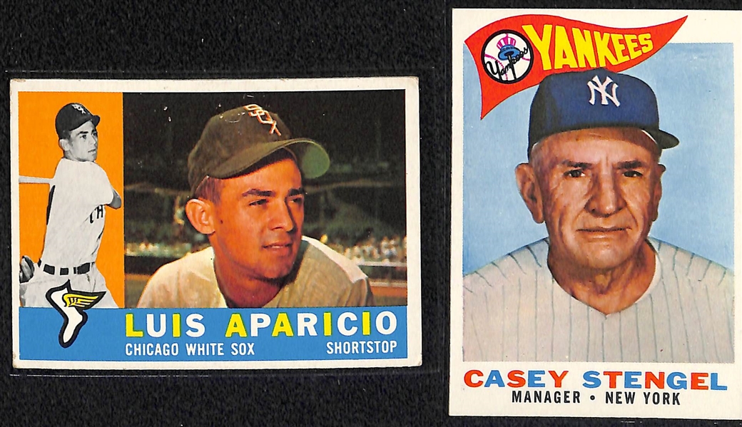 Lot of (100) Different 1960 Topps Baseball Cards w. Nellie Fox