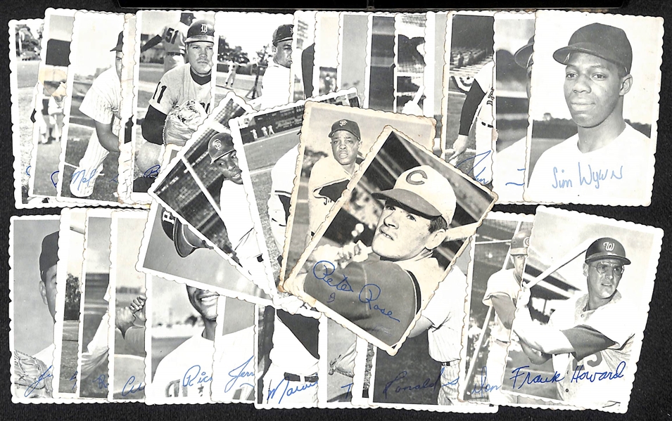 Lot of (32) Different 1969 Topps Deckle Edge Baseball Cards w. Pete Rose