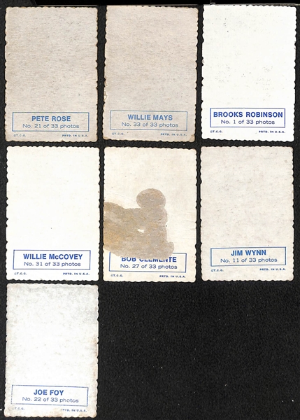Lot of (32) Different 1969 Topps Deckle Edge Baseball Cards w. Pete Rose