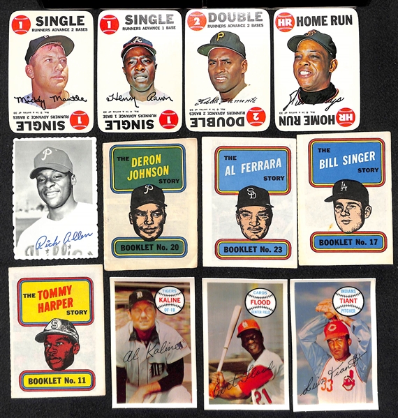 Lot of (34) Baseball Card Inserts from Topps & Kellogg's w. 1968 Topps Mantle Game Card