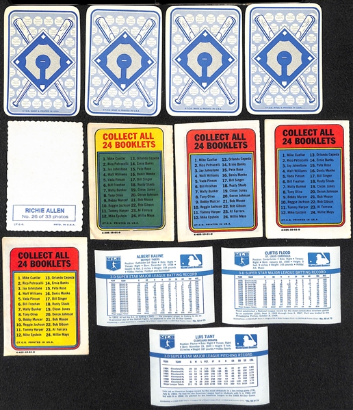 Lot of (34) Baseball Card Inserts from Topps & Kellogg's w. 1968 Topps Mantle Game Card