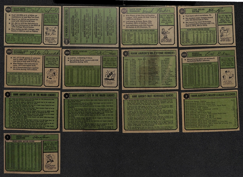 1974 Topps Baseball Complete Set w. Dave Winfield Rookie Card