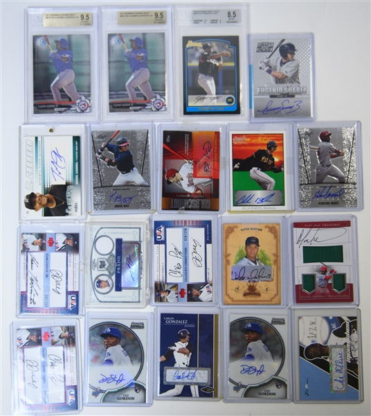 Lot of (16) Autograph and (3) Graded Baseball Cards - Autos Inc. M. Cabrera, P. Goldschmidt, C. Blackmon, J. Baez, +