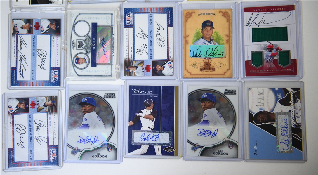 Lot of (16) Autograph and (3) Graded Baseball Cards - Autos Inc. M. Cabrera, P. Goldschmidt, C. Blackmon, J. Baez, +