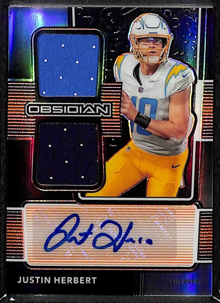 2020 Panini Obsidian Joe Herbert Dual Jersey Autograph Rookie Card (#6/75)