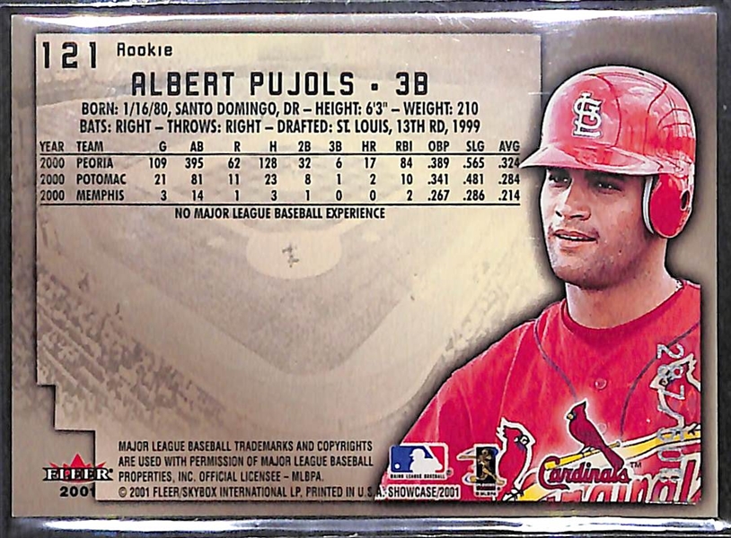 2001 Fleer Showcase Albert Pujols #121 Rookie Card