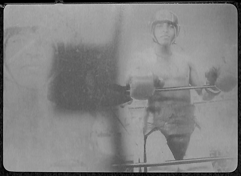 Lot of (2) 2016 Leaf Muhammad Ali Collection Cards - 1/1 Black Printing Plate & Fighter Worn Training Shorts Card