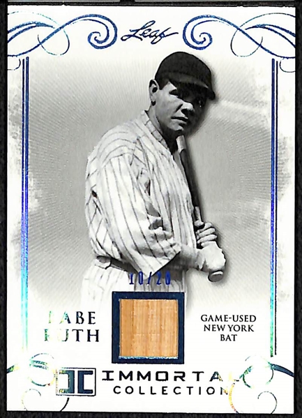 2017 Leaf Babe Ruth Immortal Collection Game Used Yankees Bat