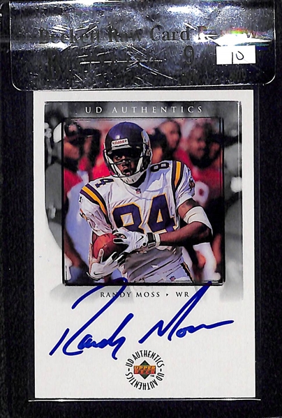 1999 Upper Deck Authentics Randy Moss Autograph BGS 9