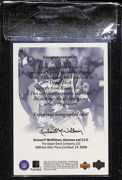 1999 Upper Deck Authentics Randy Moss Autograph BGS 9