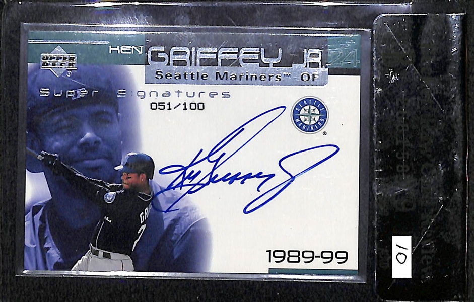 2000 Upper Deck Super Signatures Ken Griffey Jr Autograph Card BGS 9