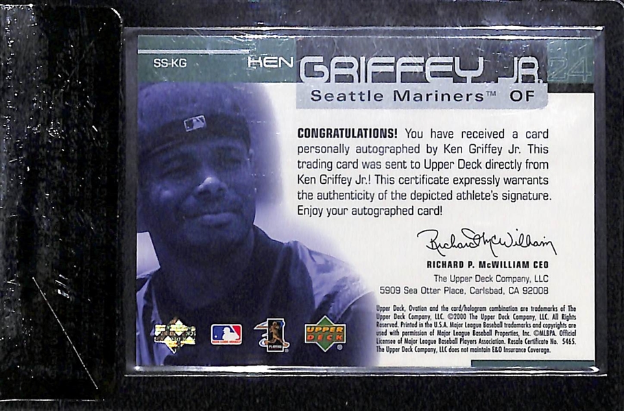 2000 Upper Deck Super Signatures Ken Griffey Jr Autograph Card BGS 9