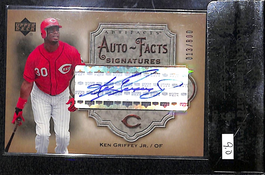 2006 Upper Deck Artifacts Auto-Facts Ken Griffey Jr. Autograph Card BGS 9
