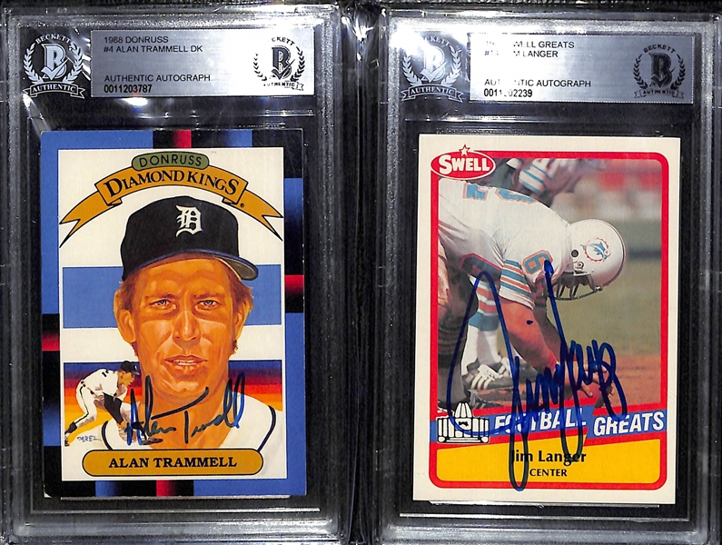 Lot of (6) Different Baseball & Football Cards w. Stargell, Adell, & Trammell