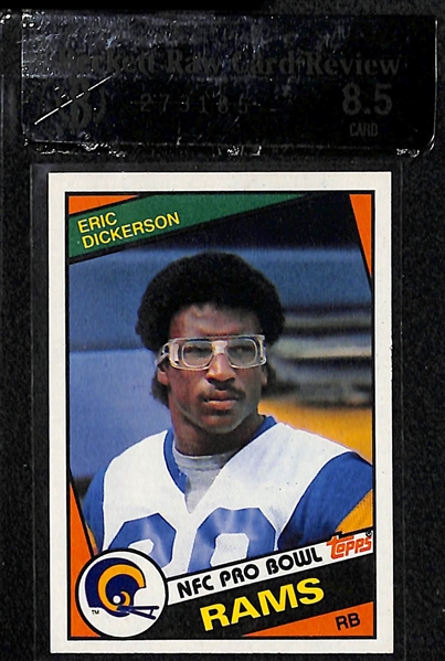 Lot of (3) Sports HOFer Rookie Cards w. 1984 Dan Marino, 1984 Eric Dickerson BGS 8.5, & 1996 SP Kobe Bryant BGS 9