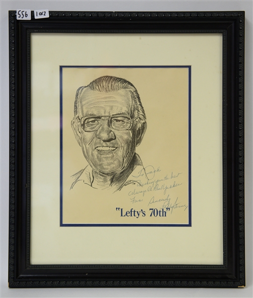 Lot of (2) Framed Baseball Autographs - Ford Frick & Lefty Gomez - JSA COA